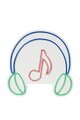 Decoratiune luminoasa LED, Music Sound Headphones, Benzi flexibile de neon, DC 12 V, Roz / Verde / Albastru