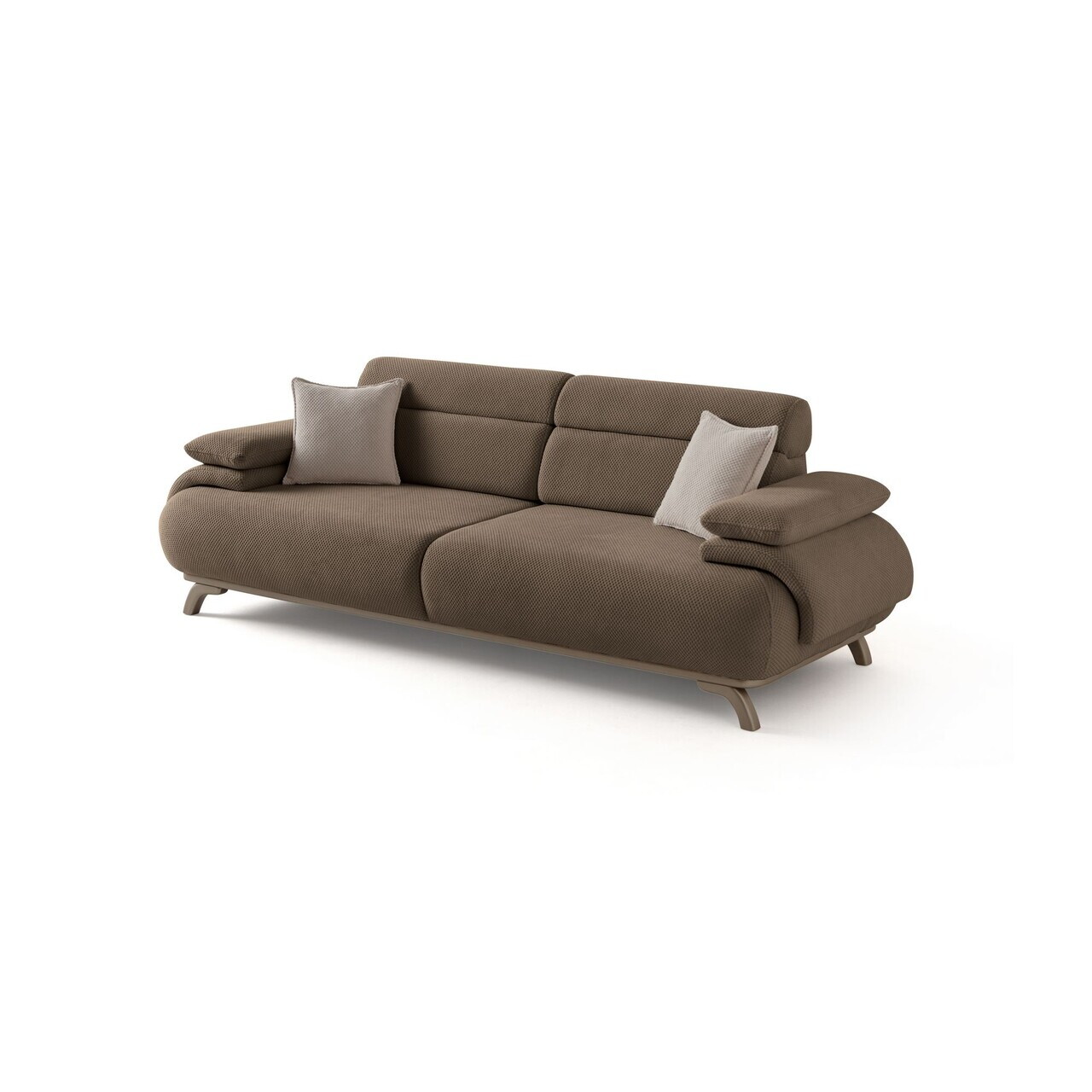 Canapea 3 locuri, Atelier del Sofa, 752EST1143, Lemn de carpen/PAL melaminat, Pământ - view 9