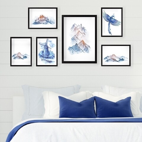 Set 6 tablouri decorative, SET_0100, Lulu, 24×29 cm/24×44 cm, plastic Decoratiuni