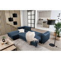 Coltar extensibil stanga 4 locuri ELTAP, LT-40NU, Dalia, 289x190x95 cm, lemn/poliester, albastru inchis