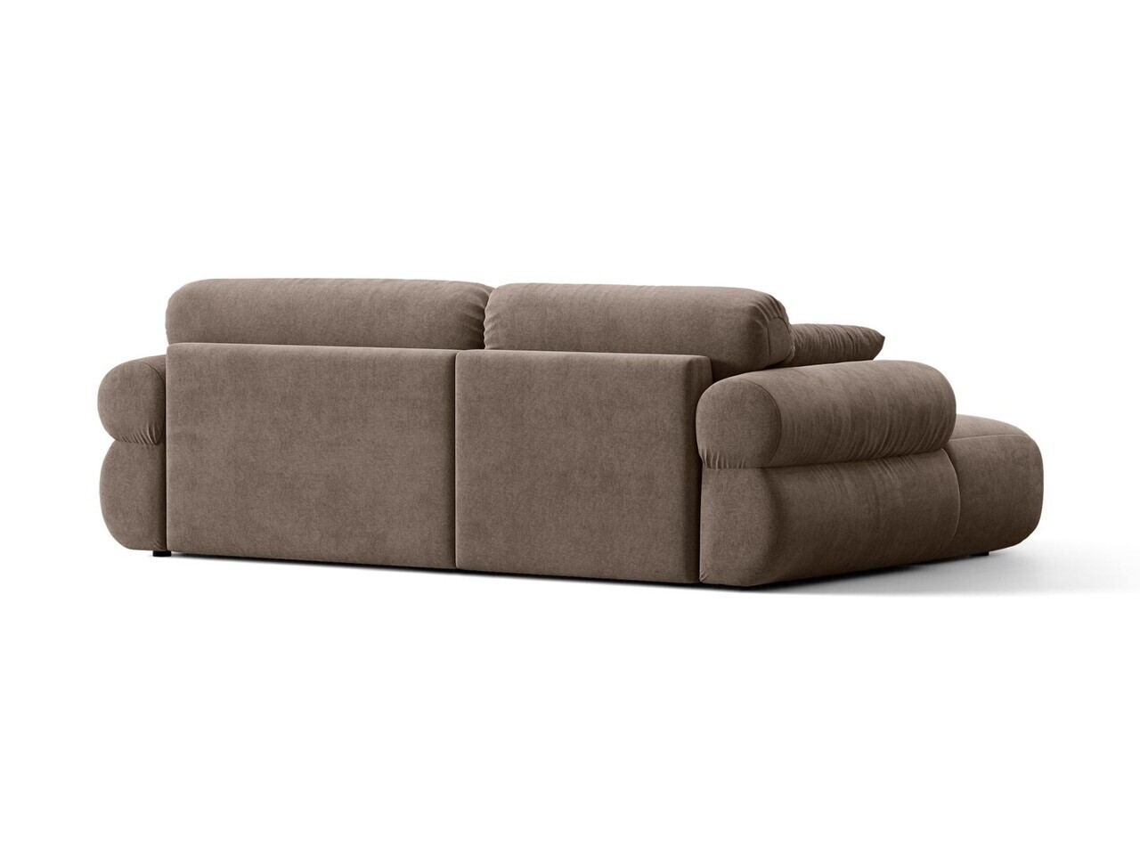 Coltar stanga 4 locuri, Ophelia, Micadoni Home, 236x164x84 cm, tesatura structurata, cappuccino — imaginea 7