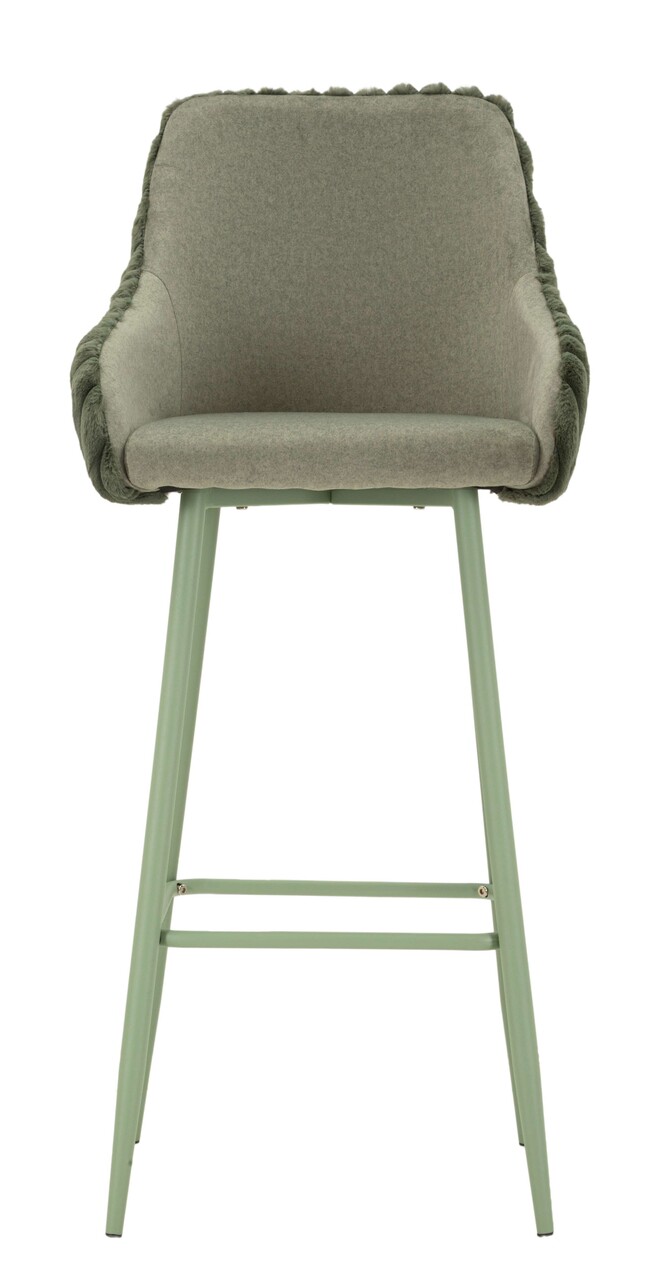 Set 2 scaune de bar Alaska -A, Mauro Ferretti, 52x46x111 cm, fier/poliester, verde