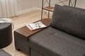 Canapea extensibila 3 locuri, Balcab Home, 825BLC4311, Lemn, Antracit