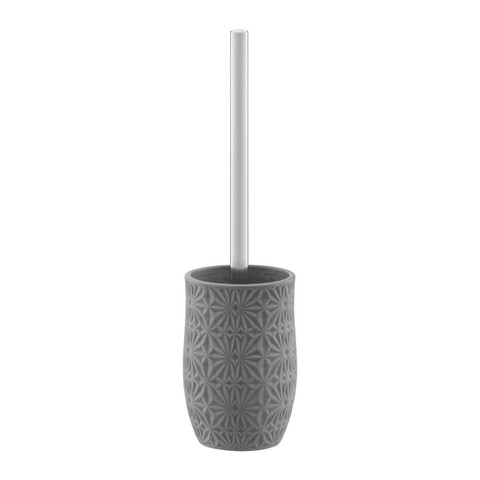 Perie de toaleta cu suport vivien, jotta, 37.5 cm, ceramica, gri