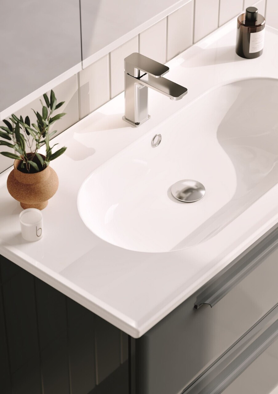 Dulap de baie cu chiuvetă, Hanah Home, Nuvola 100 v2, Antracit — imaginea 4