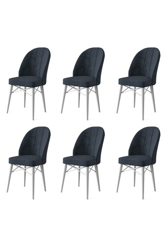 Set de scaune, Charlotte, Ritim, Metal, Antracit/Alb