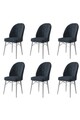 Set de scaune, Charlotte, Ritim, Metal, Antracit/Alb