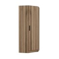 Dulap pentru haine, Minerva, Kale 1 Walnut, 74x210x52 cm, PAL, Maro