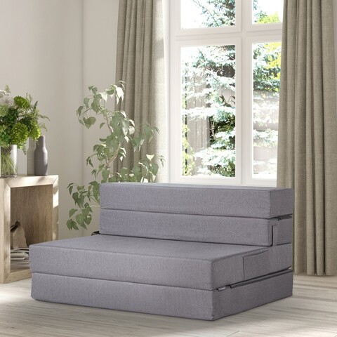 Canapea extensibila 2 locuri, Salida, 363SLD1127, Poliester, Gri