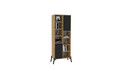 Corp biblioteca, Puqa Design, Otranto, 58.6x160x30 cm, PAL, Stejar safir / Antracit