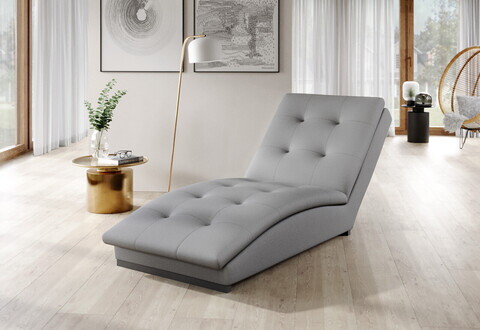 Sezlong living ELTAP, DOR-04SO, Doro, 170x85x95 cm, poliester, gri deschis