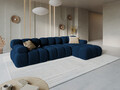 Coltar modular dreapta 4 locuri, Bellis-51, Micadoni Home, 282x155x70 cm, catifea, albastru regal