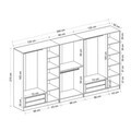 Dulap pentru haine, Hanah Home, Nisa, 360x210x52 cm, Gresie
