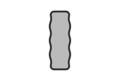 Oglinda decorativa, Siam, Aror, 50x160x2.2 cm, MDF , Negru