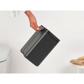 Cos de gunoi, Brabantia, Bo Small, 4 L, 17.2x20x27.2 cm, otel, gri inchis