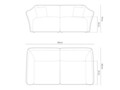 Canapea 3 locuri, Hailey, Micadoni Home, 206x102x79 cm, tesatura boucle, caramiziu
