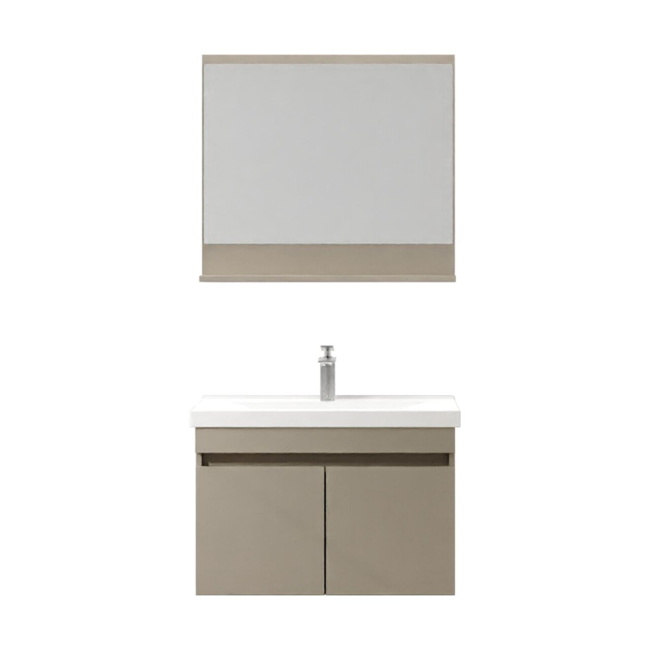 Set mobilier de baie (2 piese), Hanah Home, Pace 80, Latte - view 4