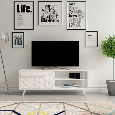 Comoda tv, zena home, venedik, pal, alb