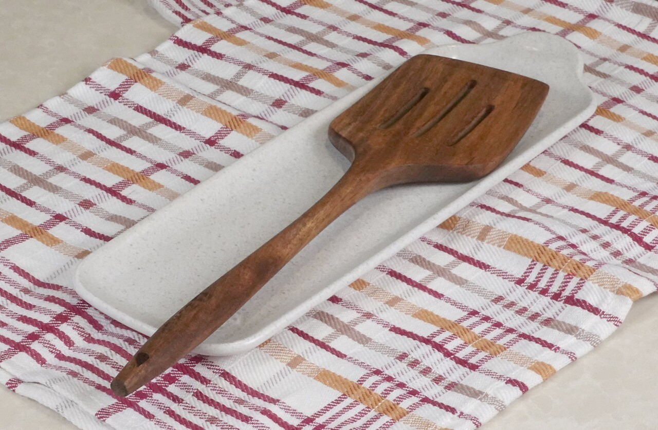 Spatula cu fante, lemn de acacia, 32 cm - Zokura - imagine 3