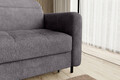 Coltar extensibil stanga 3 locuri ELTAP, LT-05TOU, Gomsi, 228x165x100 cm, lemn/poliester, gri inchis