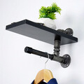 Raft de perete, BORURAF238, MDF , Dimensiune: 15 x 28 x 15 cm, Negru