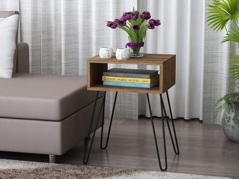 Masuta pentru living Tuana, Furny Home, 45x35x63.1 cm, bej 45x35x63.1