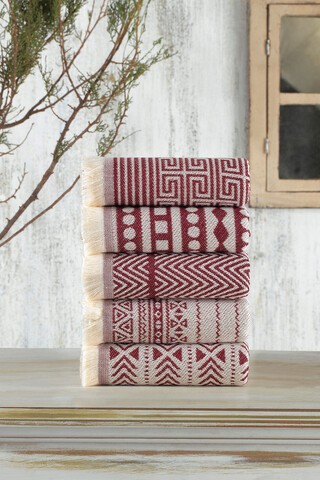 Set prosoape de baie, Viaden, Maya, Bumbac, Rosu claret