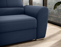 Coltar extensibil stanga 3 locuri ELTAP, LT-40GO, Siber, 270x186x93 cm, lemn/poliester, albastru inchis