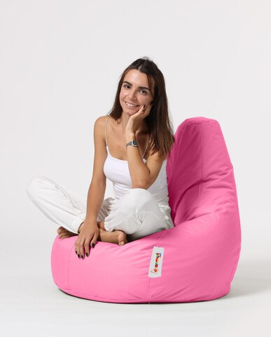 Fotoliu puf, Bean Bag, Ferndale Drop L, 80x80 cm, poliester impermeabil, roz