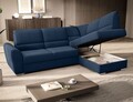 Coltar extensibil dreapta 3 locuri ELTAP, RT-40LO, Siber, 270x186x93 cm, lemn/poliester, albastru inchis