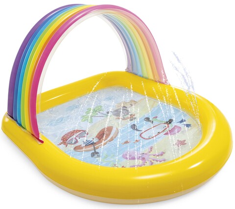 Piscina gonflabila pentru copii Rainbow, 84 L, 147x130x86 cm, polivinil, multicolor Excellent Houseware