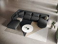 Coltar panoramic stanga 6 locuri, Tulum, Cosmopolitan Design, 330x255x70 cm, catifea, gri