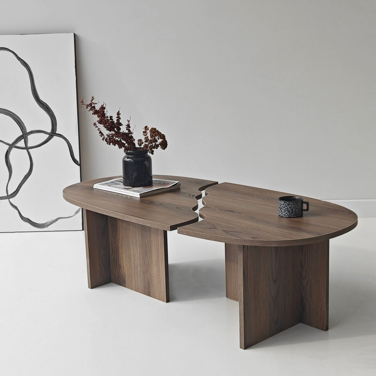 Masuta de cafea, Hanah Home, Missisipi, 120x38x60 cm, Maro - view 4