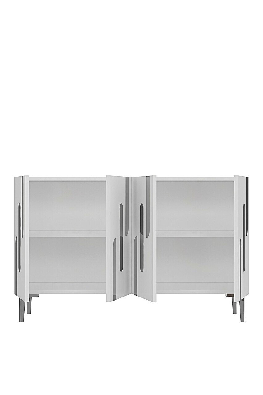 Consola, Hanah Home, Ece 120, 120x75x32 cm, Alb / Argintiu — imaginea 7