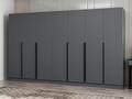 Dulap pentru haine, Minerva, Kale Plus, 315x210x52 cm, PAL, Antracit