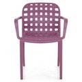 Scaun cu brate suprapozabil, Amir, 58 x 57 x 82 cm, plastic, mov