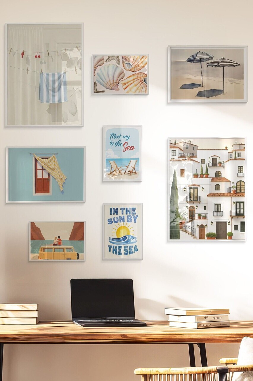Tablou decorativ, Çgs-068-White-Byk, Lemn masiv, Față: 100% PVC STICLĂ, Multicolor - view 3
