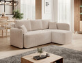 Coltar extensibil dreapta 3 locuri ELTAP, Hadson, 206x150x89 cm, lemn/poliester, bej deschis