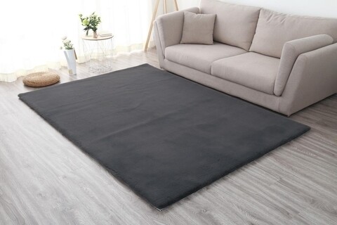 Covor Shaggy soft, Heinner, 70x140 cm, poliester/bumbac, negru