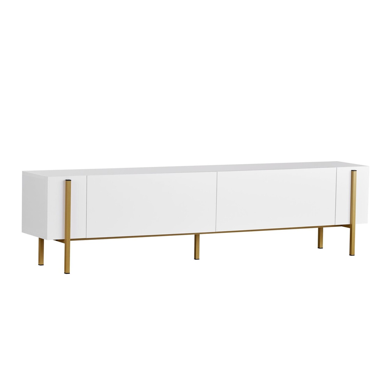 Comoda TV, Hanah Home, Nexus, 180x30x45 cm, Alb/Auriu - imagine 7