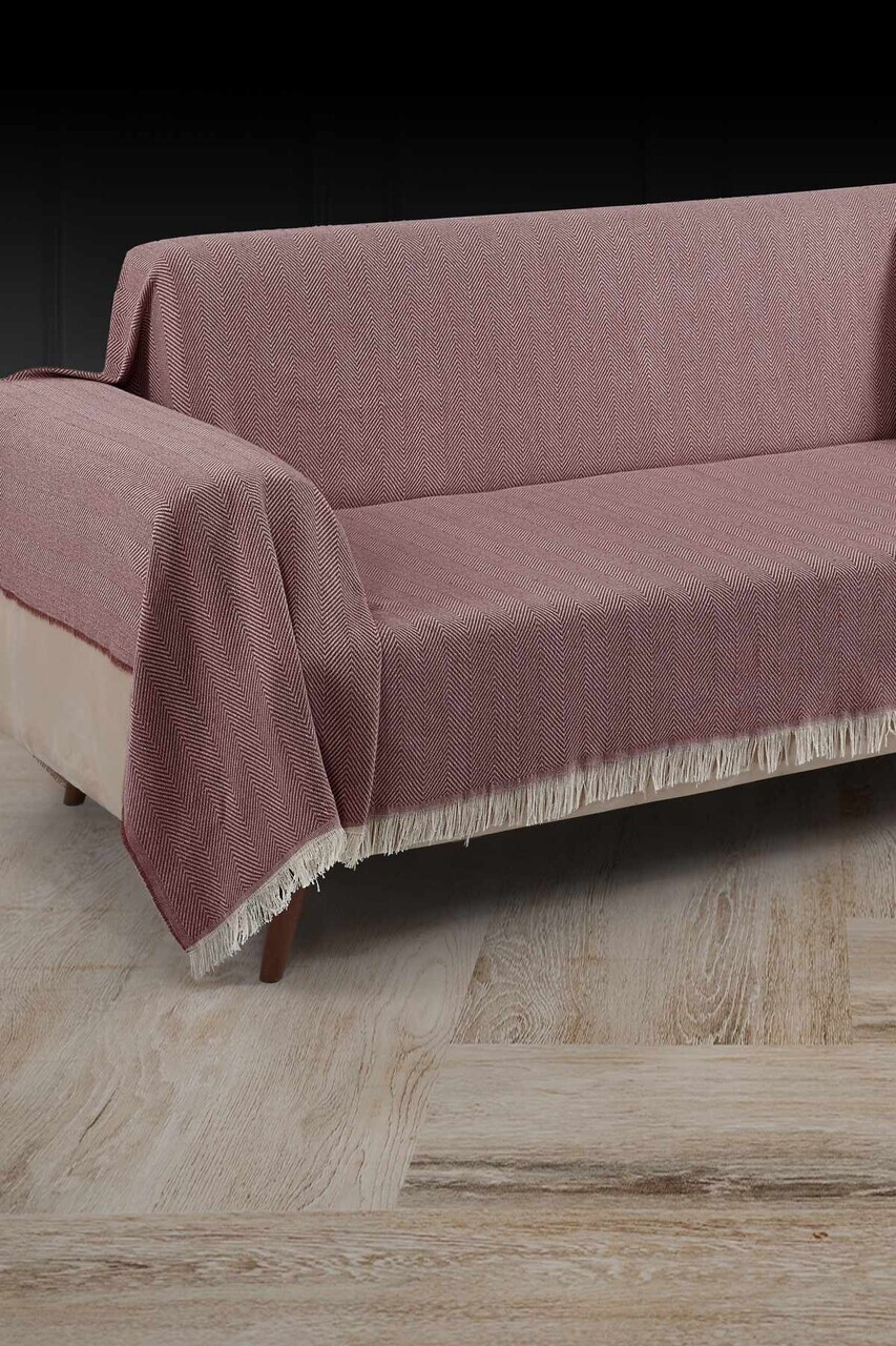 Cuvertura de pat, L'essentiel Maison, 3M Baglamasiz, Bumbac, Rosu claret — imaginea 2