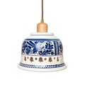 Lustra Radacini Laleaua decor albastru, Deco Republic, E27, 1x60W, ceramica autentica Corund
