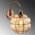 Lampa de perete, Sheen, Safderun - 401-A, E27, 100 W, metal/sticla