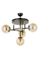 Lustra, Avonni, 683AVN1324, Metal, Negru