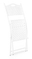 Scaun pliabil pentru gradina Jenny, Bizzotto, 40x53x88 cm, otel, alb