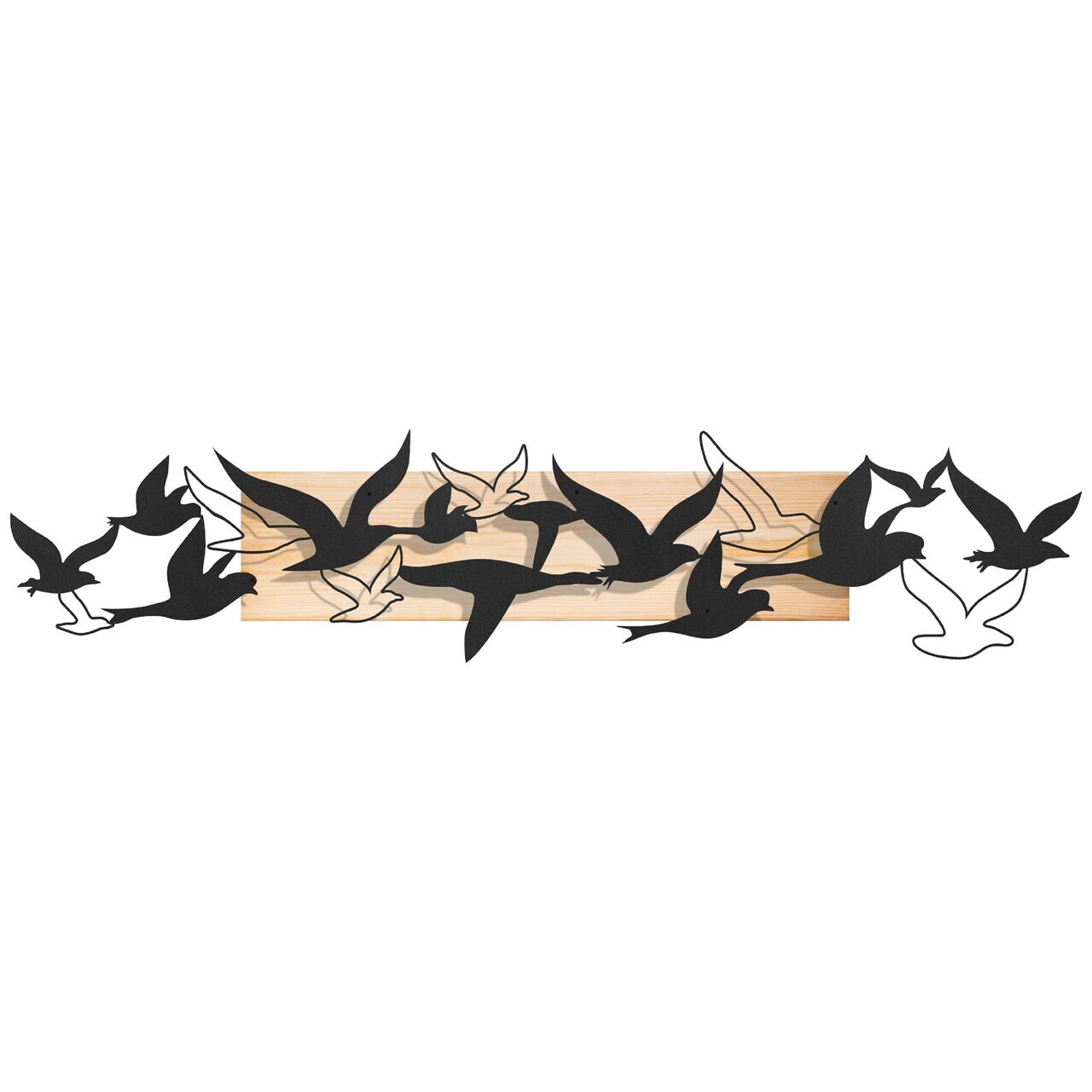 Decoratiune de perete, Libertà, Cadru: Lemn (Grosime: 2 cm), Natural/Negru — imaginea 7