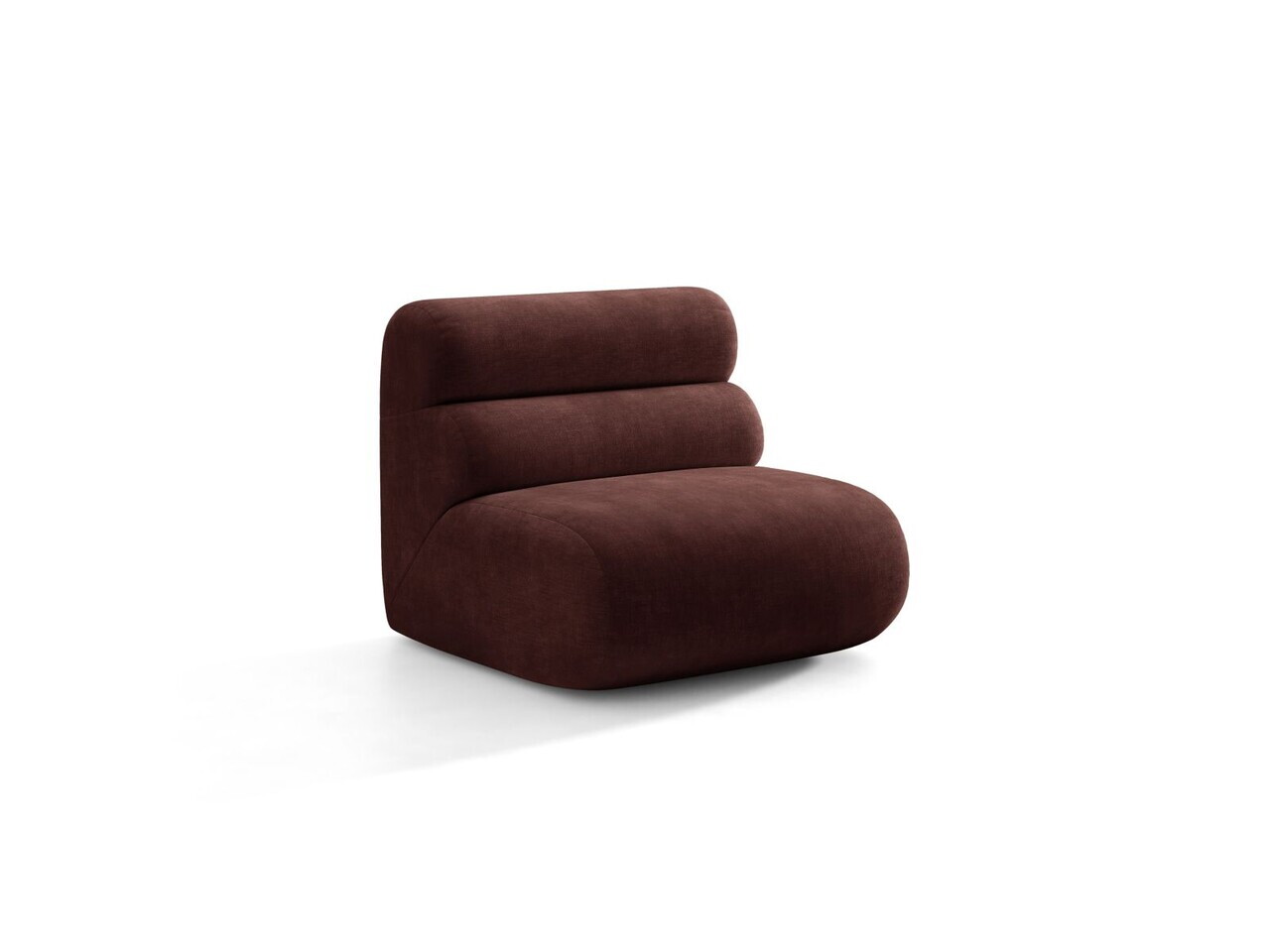 Modul canapea 1 loc fara cotiere, Neo, Micadoni Home, 85x100x83 cm, tesatura Chenille, maro cherrywood — imaginea 6