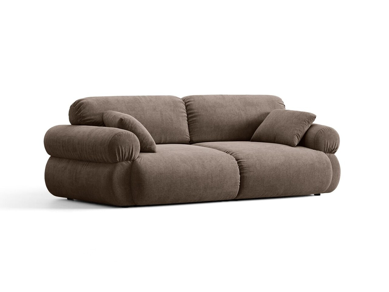 Canapea 3 locuri, Ophelia, Micadoni Home, 217x100x84 cm, tesatura structurata, cappuccino — imaginea 2