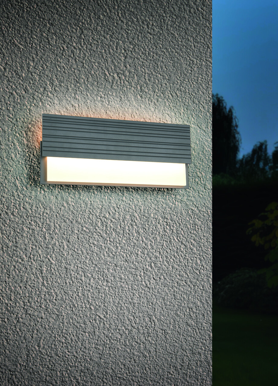 Aplica de perete pentru exterior Mariza TRIO 40x17 cm 10W 1x SMD aluminiu antracit