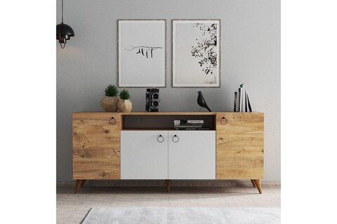 Consola, tanmob, ksl0203, 180x79.3x44.5 cm, pal , alb/pin atlantic